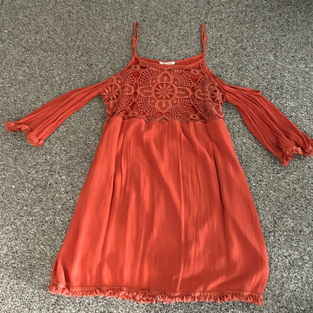 Cold Shoulder Spaghetti Strap Sun Dress